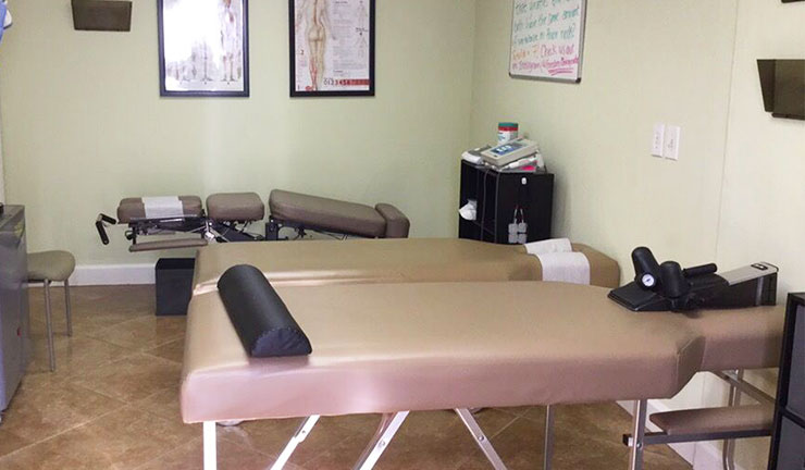 treatment room of Southeast Florida Auto Accident Injury Chiropractic